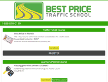 Tablet Screenshot of bestpricetrafficschool.com